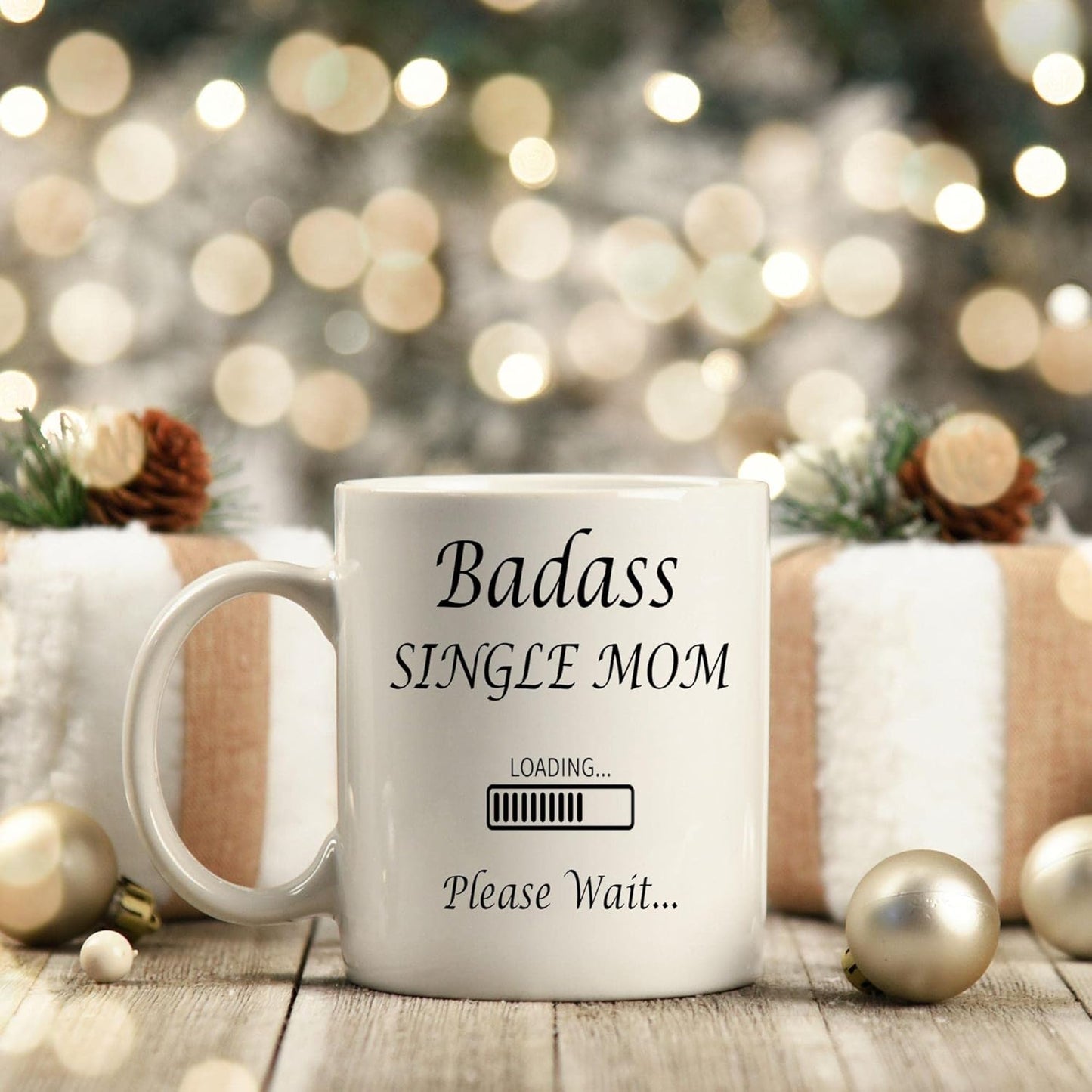 Single Mom Funny Coffee Mug, Best Single Mom Ever Gift for Mom, Birthday Christmas Mothers Day Gift for Strong Independent Mom from Daughter Son Kids