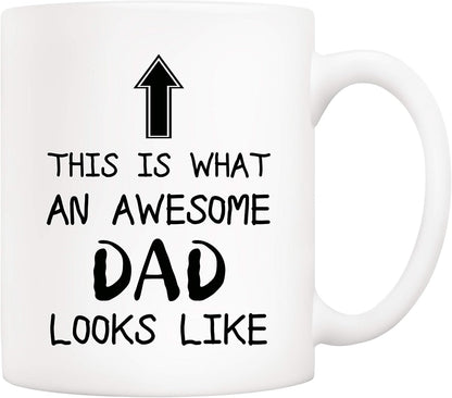 This Is What an Awesome Dad Looks Like Coffee Mug Funny Gift for Dad from Daughter Son Kids