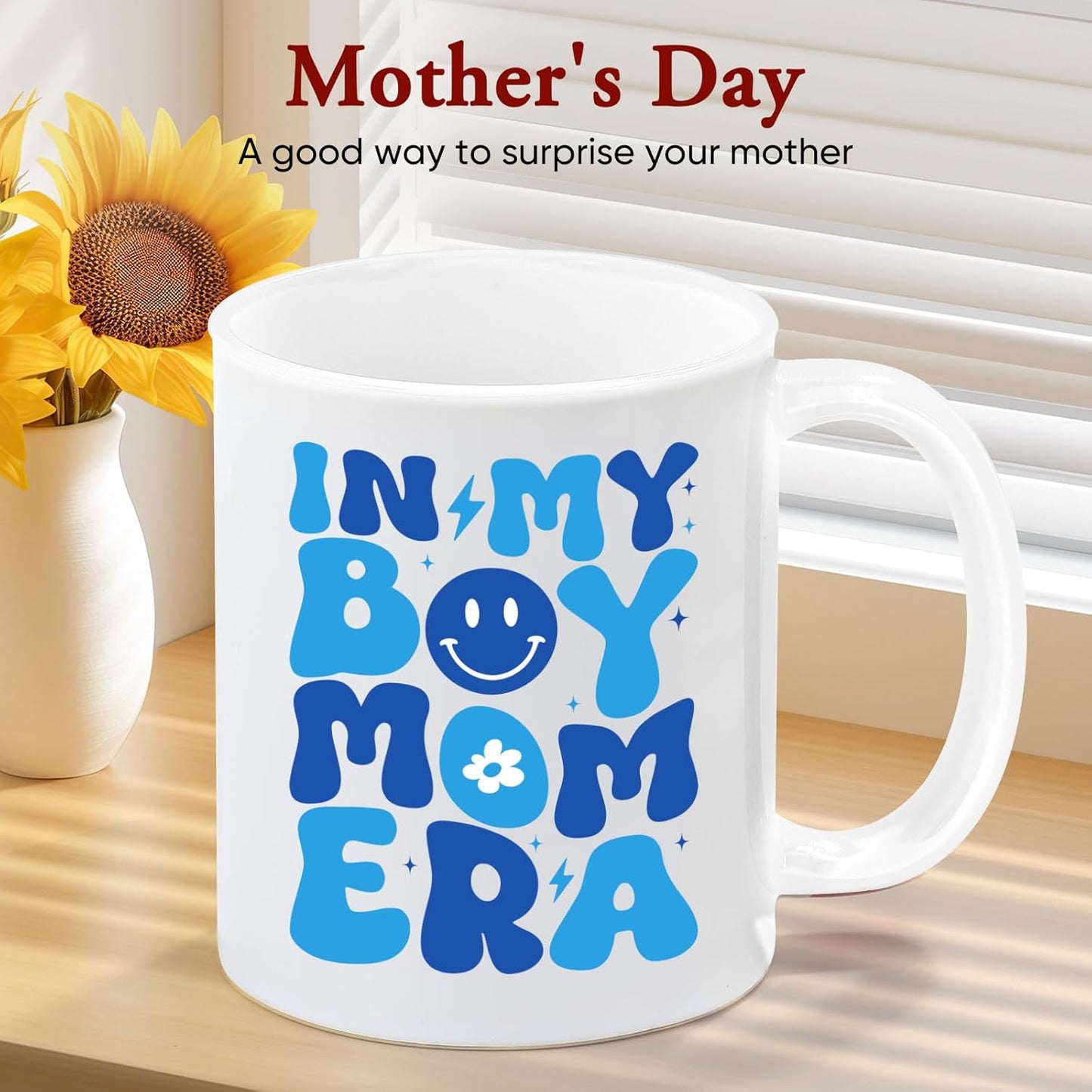 Mom of Boys Coffee Mug Gift for New Mom Pregnancy Baby Shower Mother's Day Birthday Gift