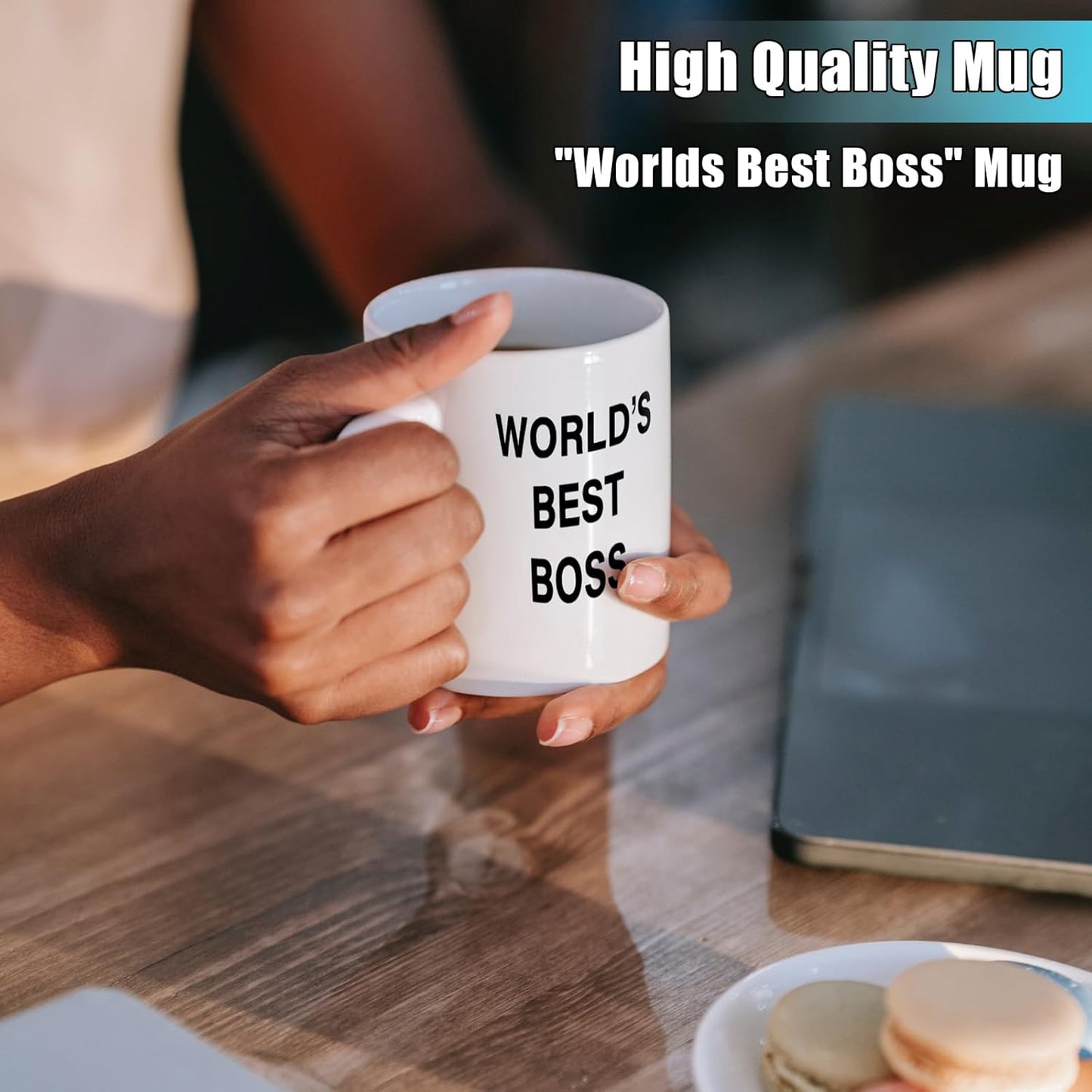 World's Best Boss Coffee Mug, Funny Office Gift for Boss Male Female, Boss Day Birthday Christmas Gift from Coworkers Employees