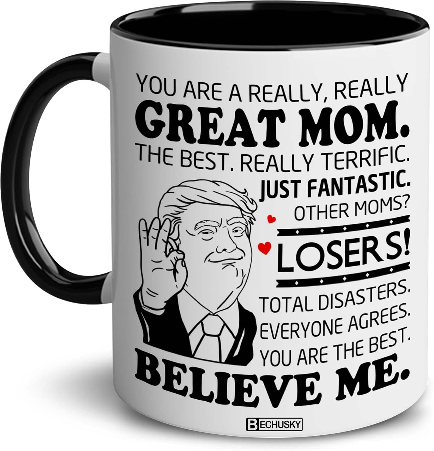 Best Mom Coffee Mug Gift for Mom from Daughter Son Kids Husband, Birthday Mother's Day Christmas Gift Idea