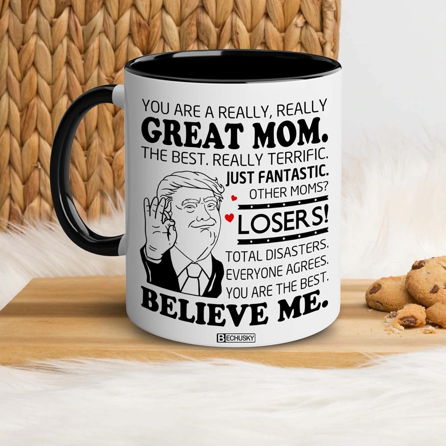 Best Mom Coffee Mug Gift for Mom from Daughter Son Kids Husband, Birthday Mother's Day Christmas Gift Idea