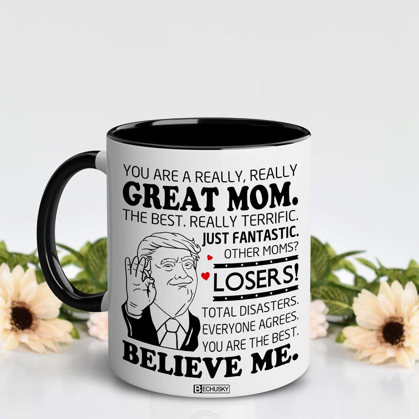 Best Mom Coffee Mug Gift for Mom from Daughter Son Kids Husband, Birthday Mother's Day Christmas Gift Idea