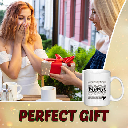 Mama Coffee Mug Gift for Mom from Daughter Son Kids Husband, Birthday Mother's Day Christmas Gift Idea