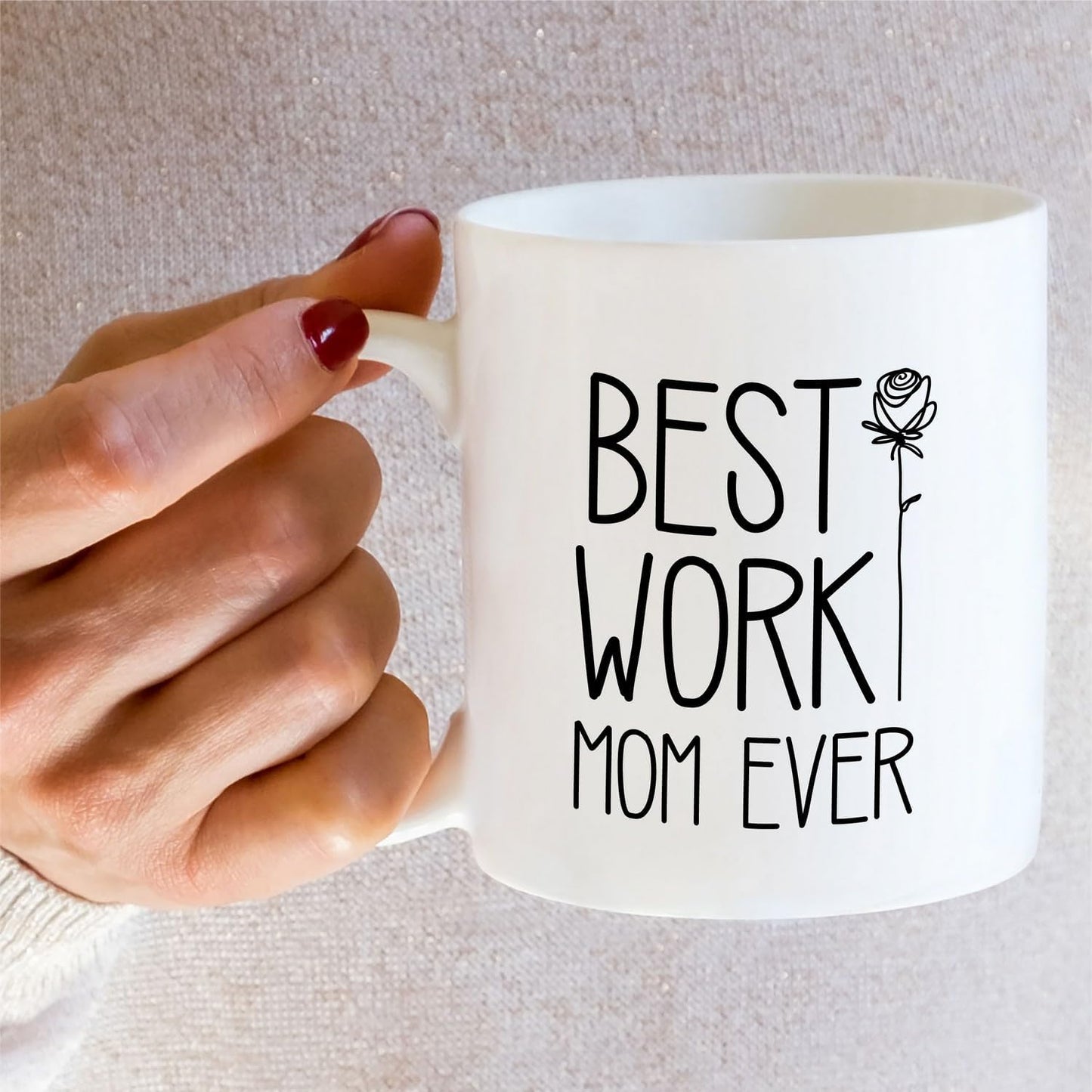 Best Work Mom Ever Coffee Mug Funny Gift for Working Mom