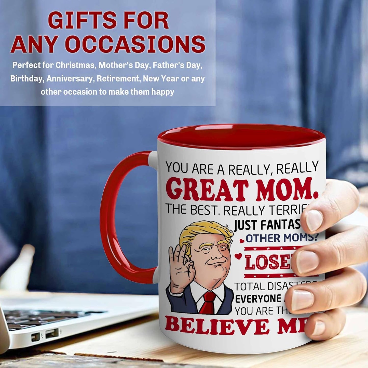 Best Mom Ever Coffee Mug for Mother Mommy Mama Appreciation Gift, Gift for Mom from Daughter Son Kids Husband, Birthday Mothers Day Christmas Gift