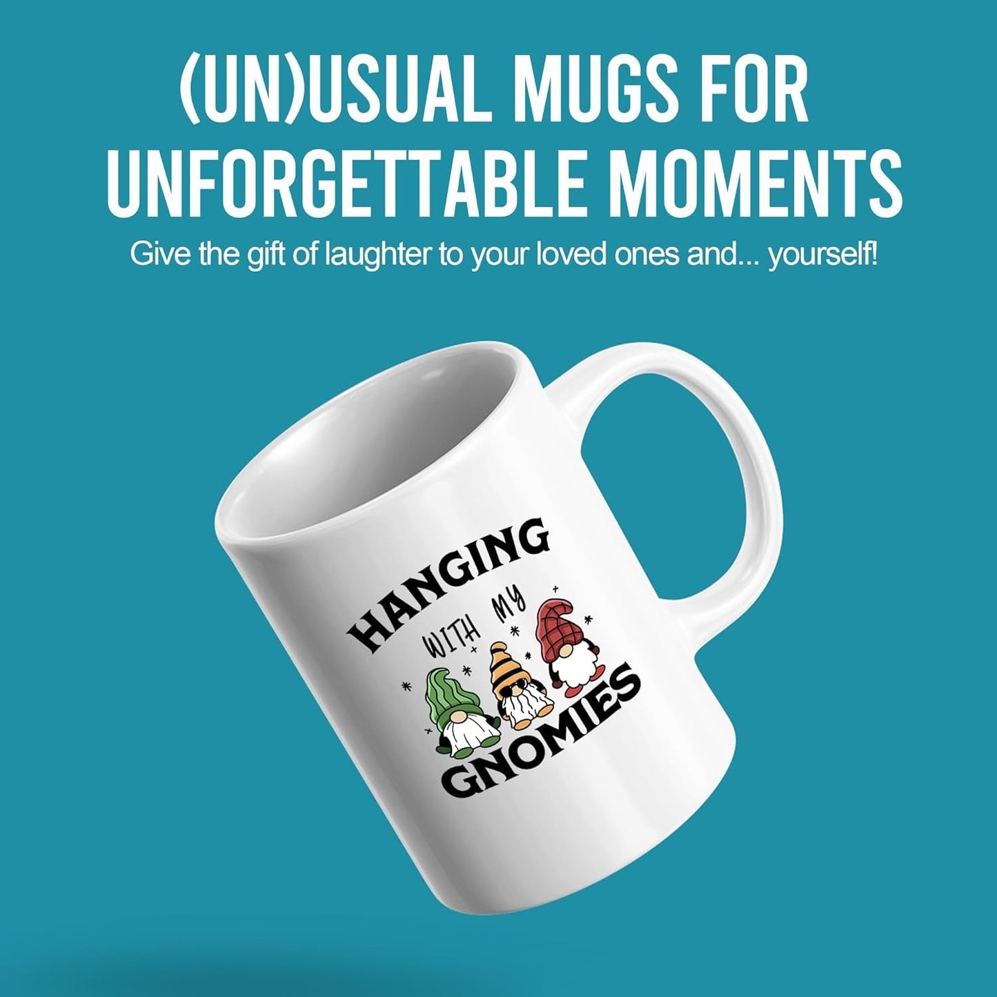 Hanging With My Gnomies Coffee Mug Funny Gardening Gift for Gardener Mom Dad
