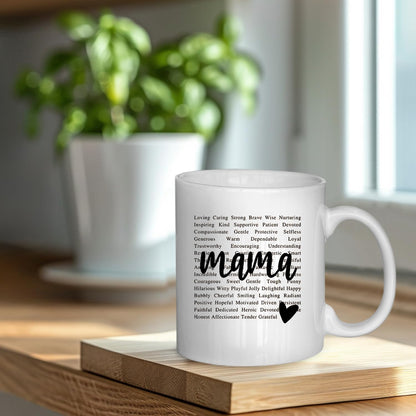 Mama Coffee Mug Gift for Mom from Daughter Son Kids Husband, Birthday Mother's Day Christmas Gift Idea