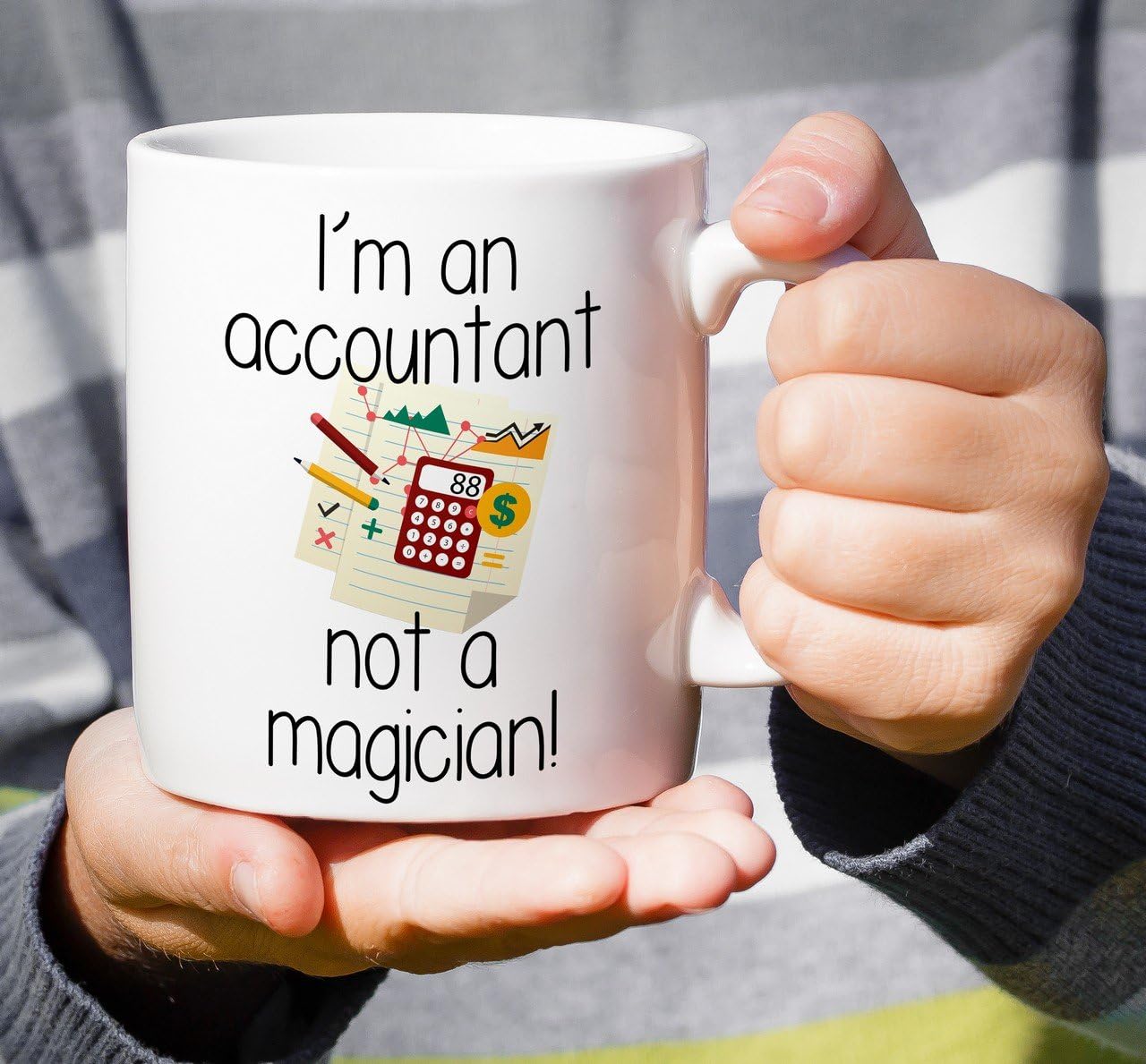 I'm An Accountant Not A Magician Funny Coffee Mug, Accountant Humor Gift for Office Coworker CPA, Birthday Christmas Gift
