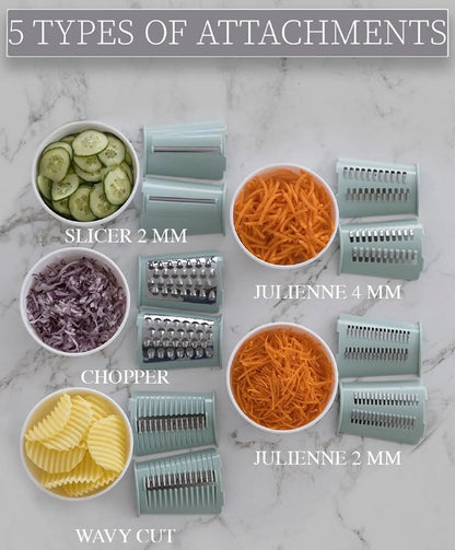 5 In 1 Rotary Gourmet Cheese Grater