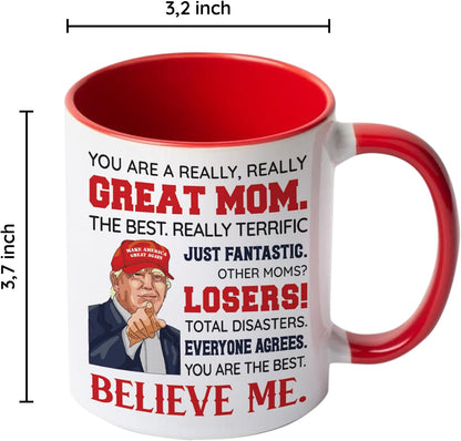 Best Mom Ever Coffee Mug Gift for Mom Wife from Daughter Son Kids Husband, Birthday Mother's Day Christmas Gift