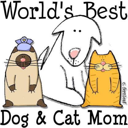 World's Best Dog and Cat Mom Coffee Mug Funny Pet Lover Gift for Dog Mom Cat Mom Women