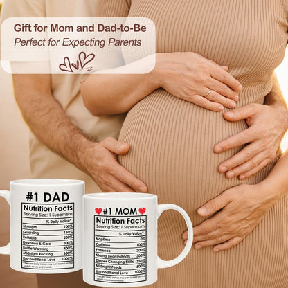 New Mom Dad Coffee Mug for New Parents Couple, Pregnancy Announcement Gift for Expecting Mom and Dad, First Time Parents Gift, Baby Reveal Gift
