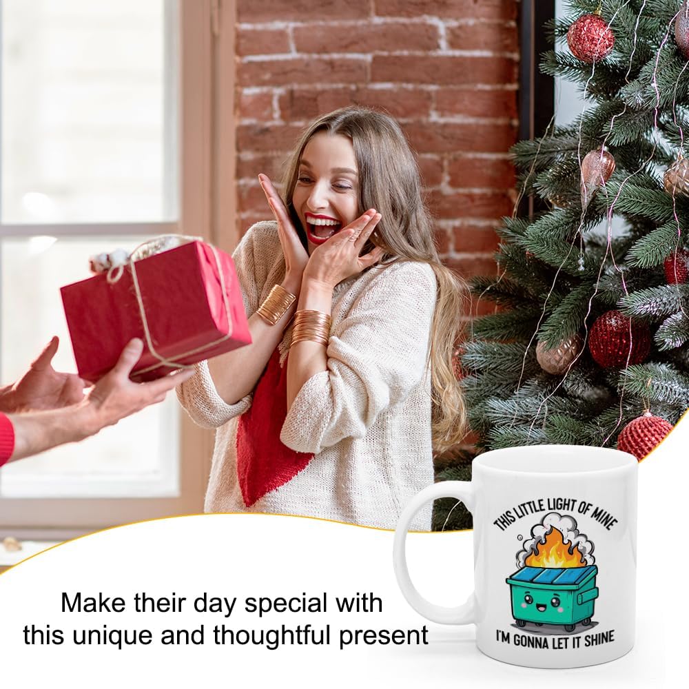 This Little Light Of Mine I'm Gonna Let It Shine Coffee Mug, Inspirational Gift for Women Men, Birthday Christmas Gift for Friend Coworker