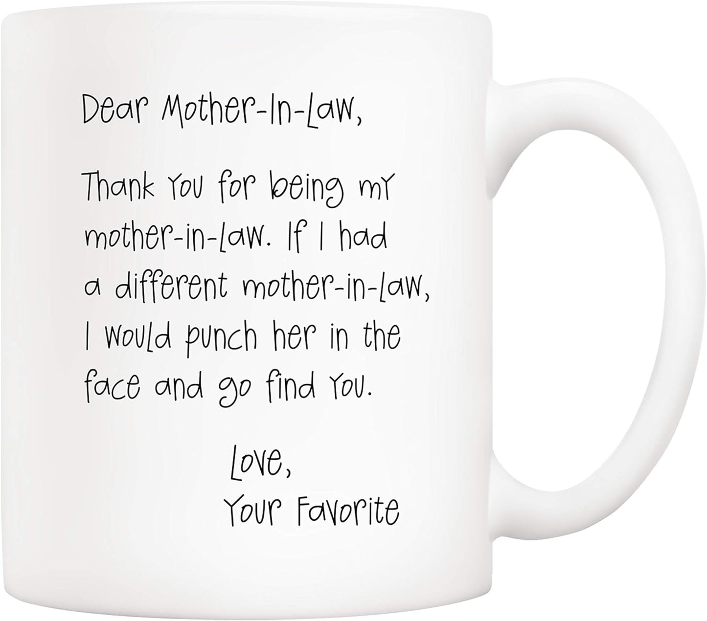 Dear Mother in Law Thank You for Being My Coffee Mug Funny Gift for Mother in Law
