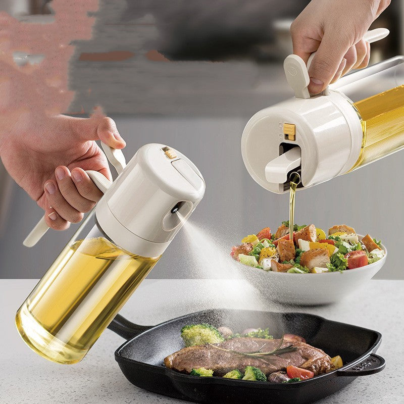 2 In 1 Oil Sprayer Bottle Bbq Cooking Oil Dispenser Olive