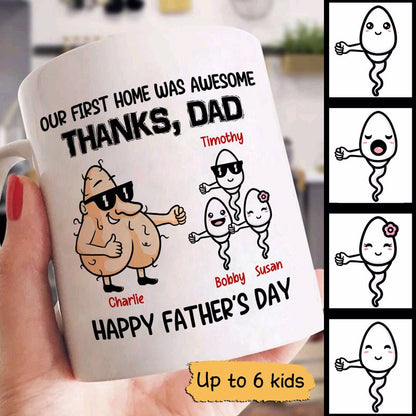 First Home Was Awesome Father's Day Gift Personalized Mug