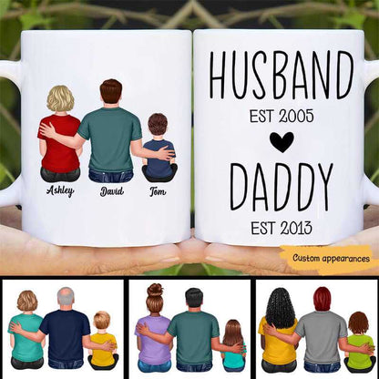 Husband Daddy Est Father's Day Gift Personalized Mug