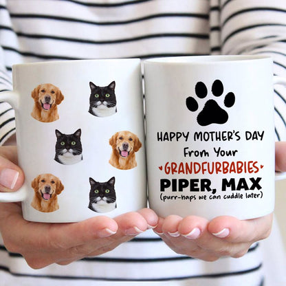 Happy Mother's Day From Your Cats Dogs Grandcats Granddogs Custom Pet Picture Personalized Mug