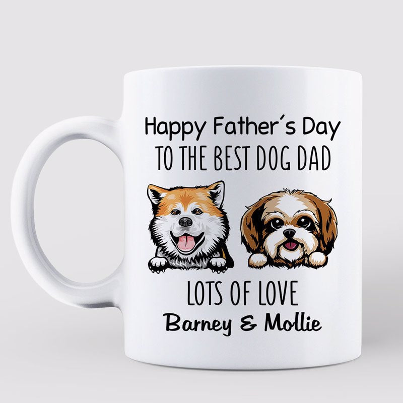 Happy Father's Day Best Dog Daddy Dog Dad Personalized Mug