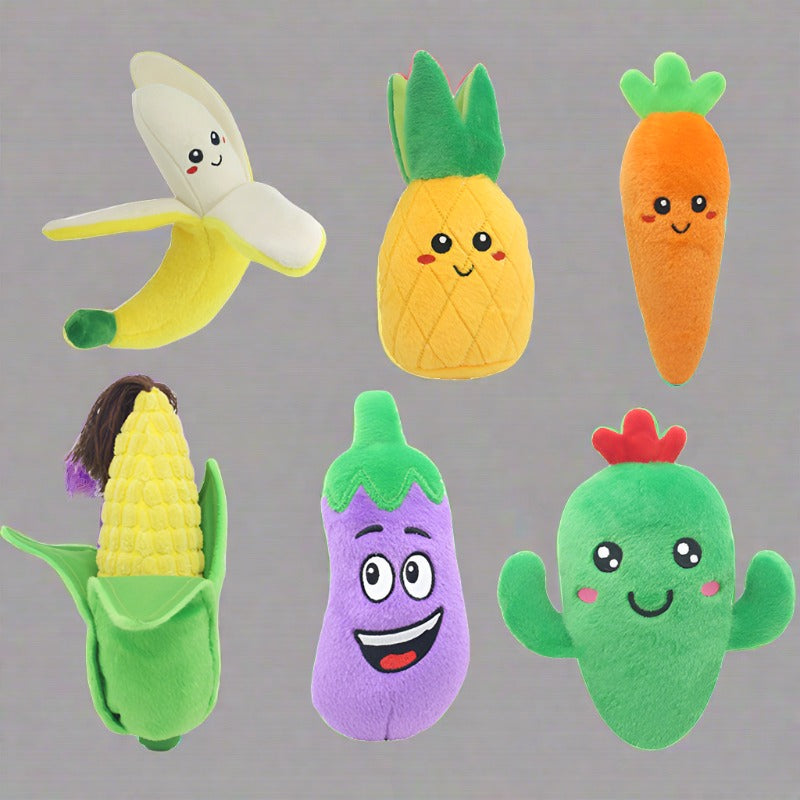 Veggie Squeaky Pet Toys
