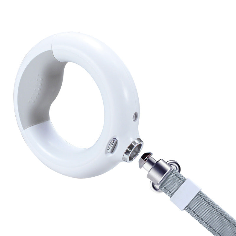 Glowing Ring Retractable Dog Leash And Flashlight