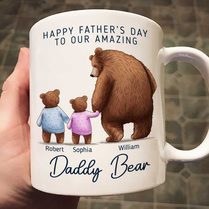 Happy Father's Day To Amazing Daddy Bear Personalized Mug