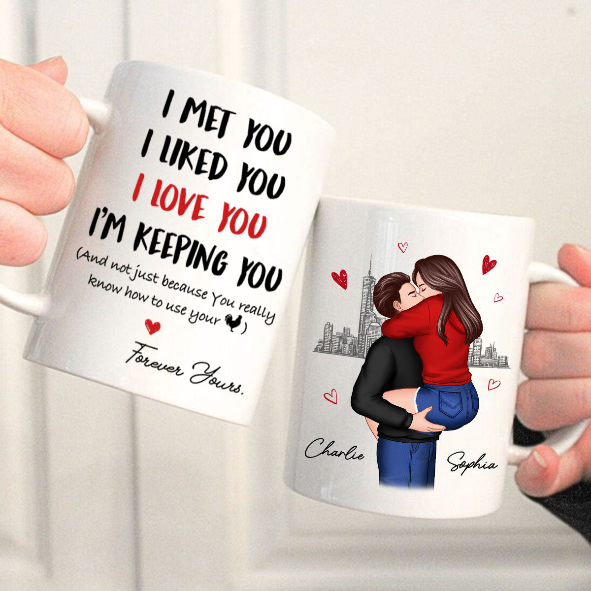 I Love You Forever Yours Funny Gift For Couple Gift Personalized Mug