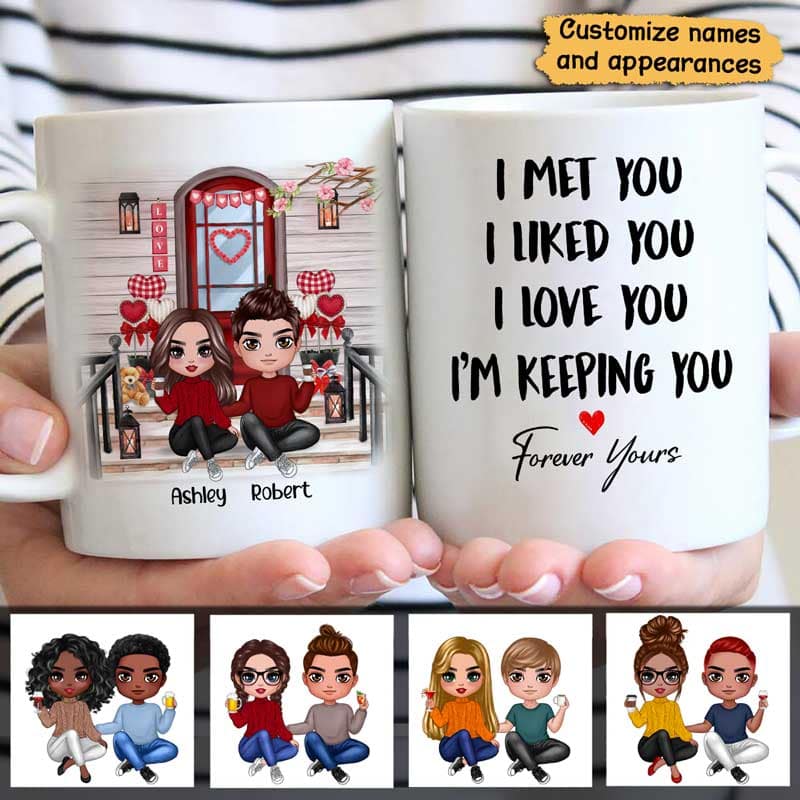 Couple Sitting Front Porch Personalized Mug