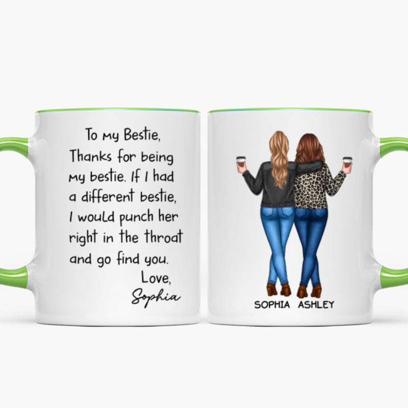 Thanks For Being My Bestie Funny Gift For Best Friends Personalized Mug
