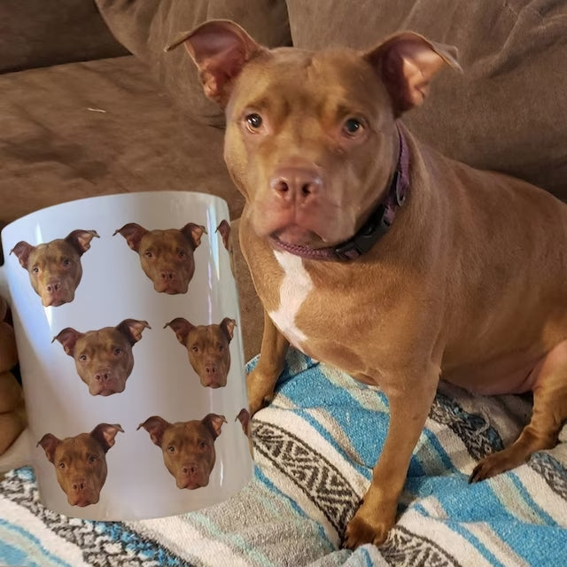 Custom Pet's Face Photo, Personalized Coffee Mug, Gift For Pet Lovers