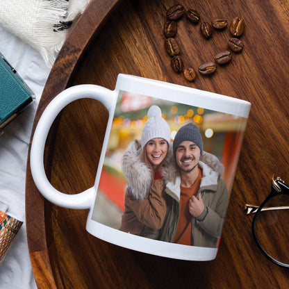 Custom Couple Photo Mug, Custom Love Map, Gift For Couple