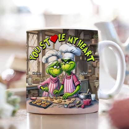 Couple You Stole My Heart 05huhn121223 Personalized White Edge-to-edge mug