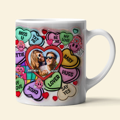 Custom Photo Gifts For Couple 3D Inflated Coffee Mug Miss You My Love