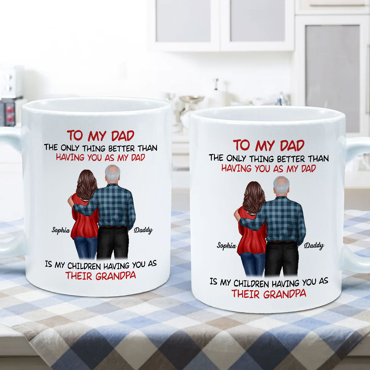 To My Dad From Daughter Happy Father's Day Personalized Mug