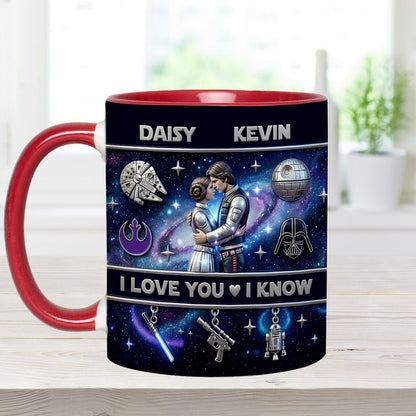 Stwa I Love You I Know - Personalized Accent Mug - Gift For Couple, Fan Movies HH01
