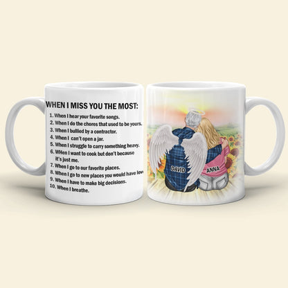 When I Miss You The Most Personalized Heaven Mug Gift For Wife
