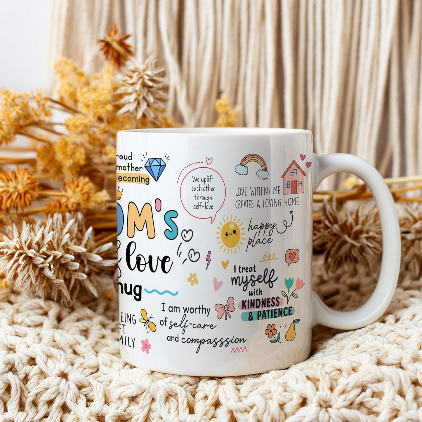 Mama Inspirational Coffee Mug Cute Affirmation Quote Ceramic Mug for Daily Coffee Tea, Gift for Mom from Daughter Son Kids Husband, Birthday Mothers Day Christmas Gift