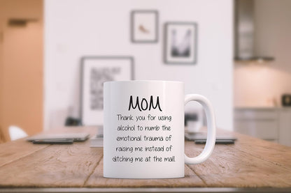 Mom Thanks For Sharing Your DNA Funny Coffee Mug, Gift for Mom from Daughter Son Kids, Birthday Mother's Day Christmas Gift Idea