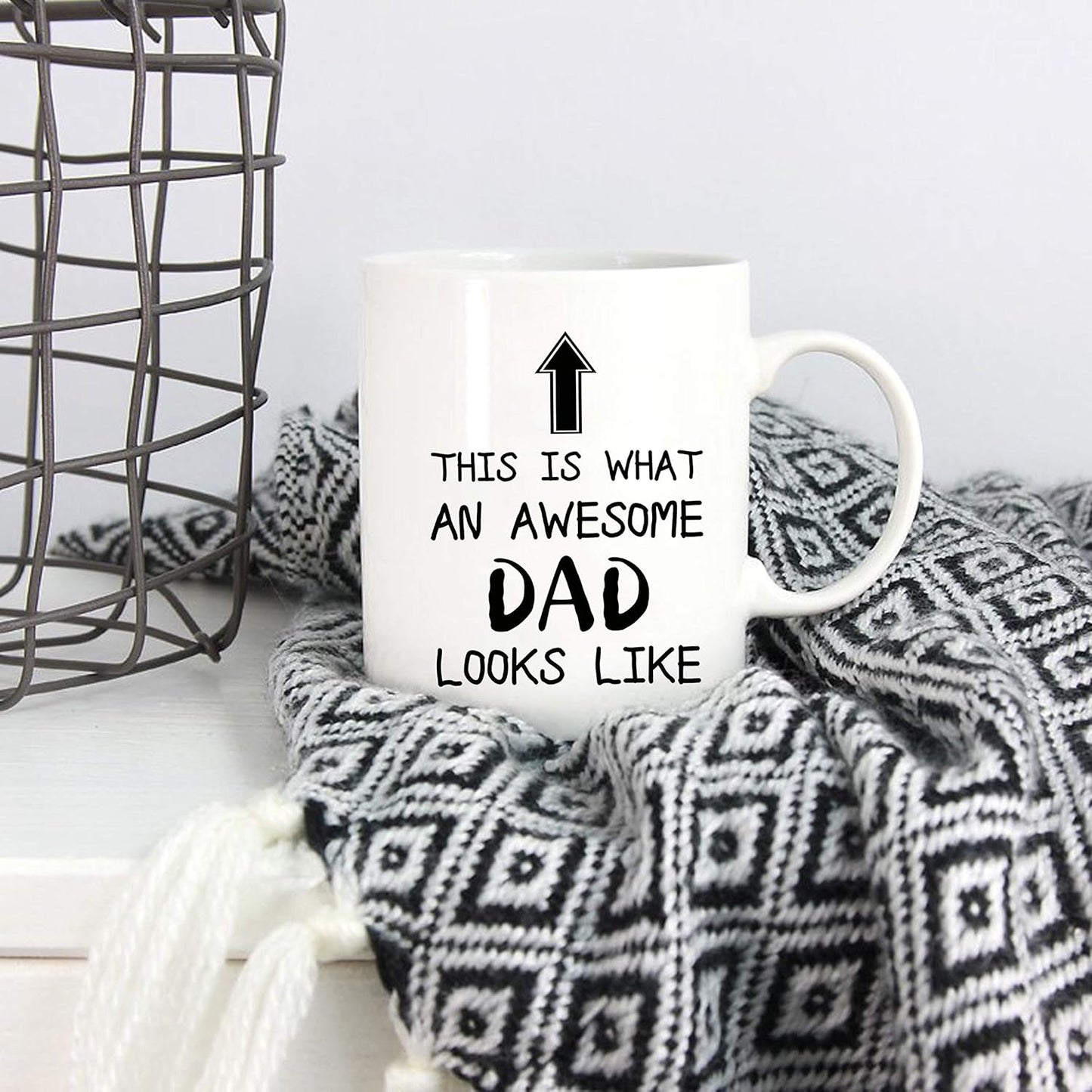 This Is What an Awesome Dad Looks Like Coffee Mug Funny Gift for Dad from Daughter Son Kids