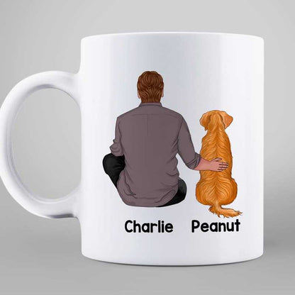 Happy Pawther's Day Dog Dad Back View Personalized Mug