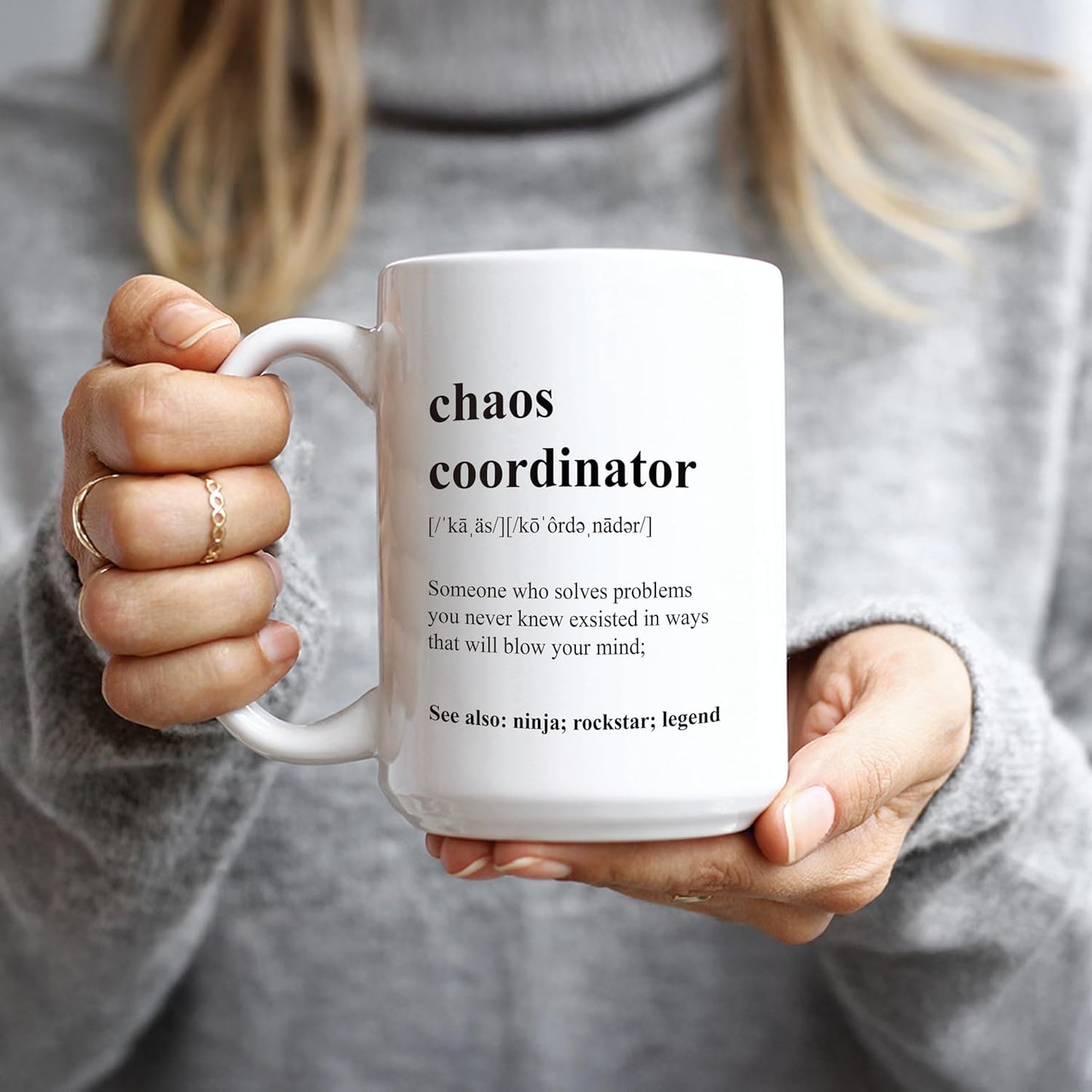 Chaos Coordinator Coffee Mug, Funny Gift for Teacher Boss Manager Coworker, Birthday Christmas Appreciation Gift