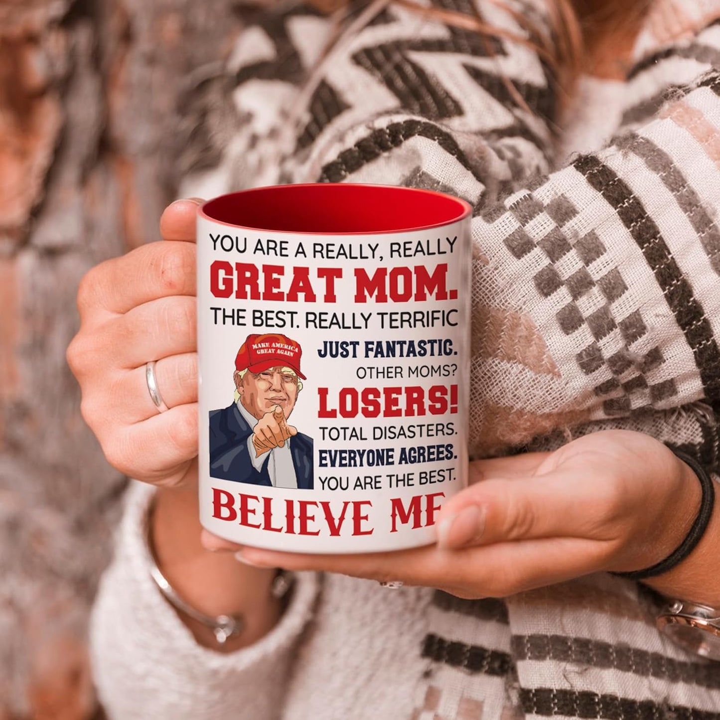 Best Mom Ever Coffee Mug Gift for Mom Wife from Daughter Son Kids Husband, Birthday Mother's Day Christmas Gift