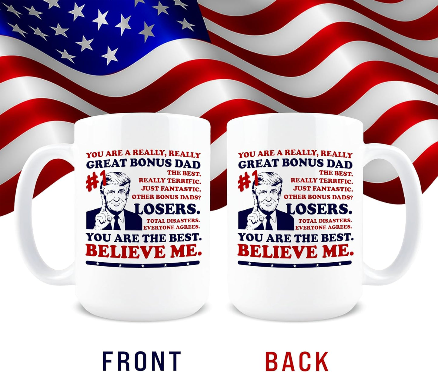 Best Bonus Dad Ever Coffee Mug Funny Gift for Stepdad Father in Law Birthday Christmas Gift Idea