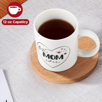 Mom Coffee Mug Gift for Mom Grandmother from Daughter Son Kids Husband, Mothers Day Birthday Gift
