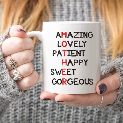 Mother Definition Coffee Mug Funny Gift for Mom from Daughter Son Kids