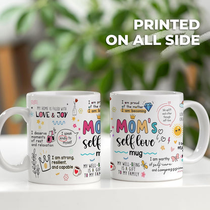 Mama Inspirational Coffee Mug Cute Affirmation Quote Ceramic Mug for Daily Coffee Tea, Gift for Mom from Daughter Son Kids Husband, Birthday Mothers Day Christmas Gift