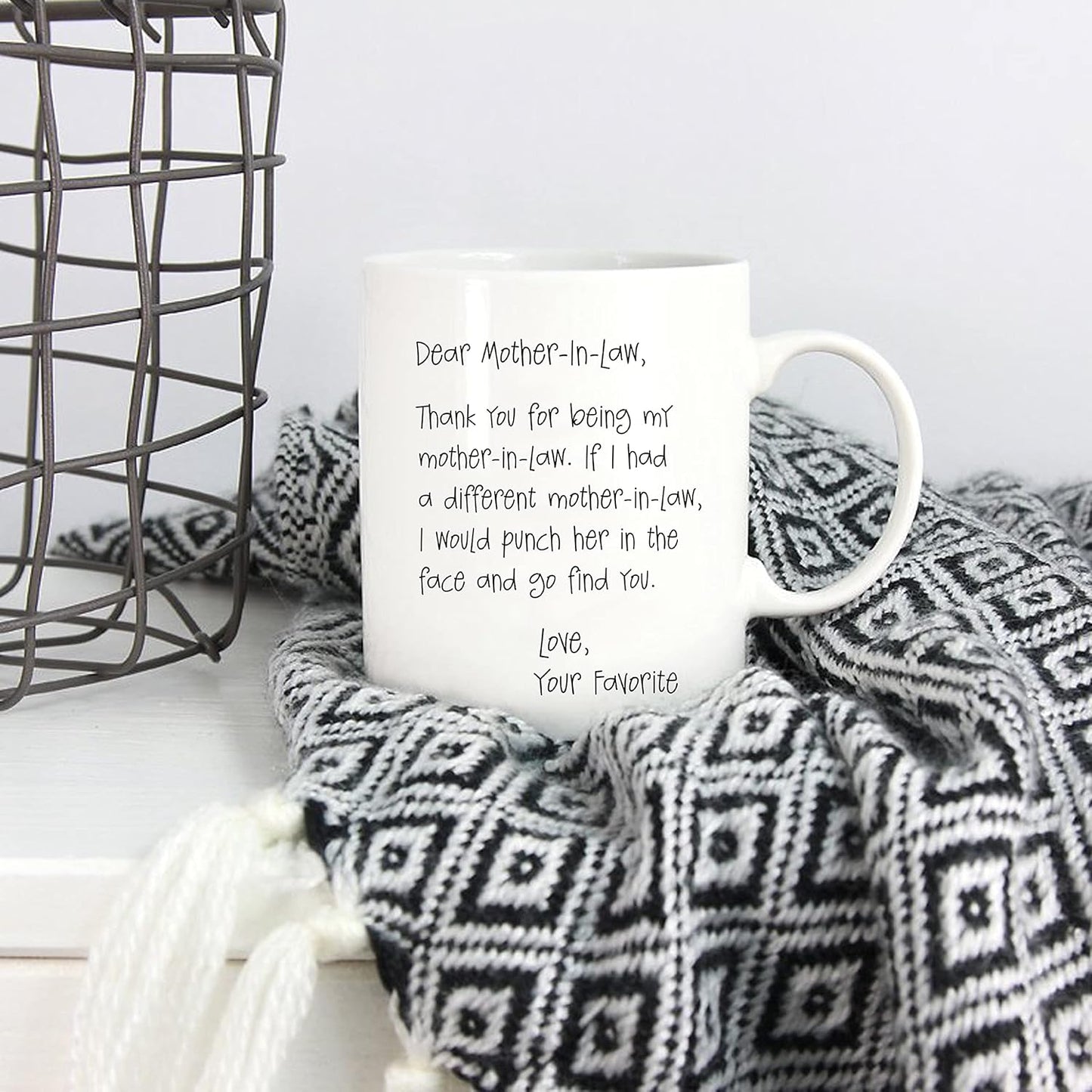 Dear Mother in Law Thank You for Being My Coffee Mug Funny Gift for Mother in Law