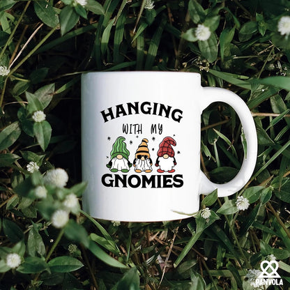 Hanging With My Gnomies Coffee Mug Funny Gardening Gift for Gardener Mom Dad