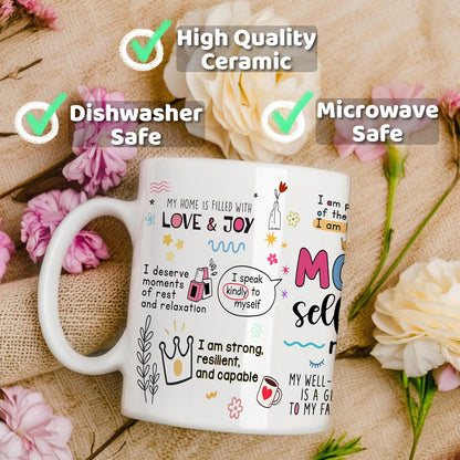 Mama Inspirational Coffee Mug Cute Affirmation Quote Ceramic Mug for Daily Coffee Tea, Gift for Mom from Daughter Son Kids Husband, Birthday Mothers Day Christmas Gift